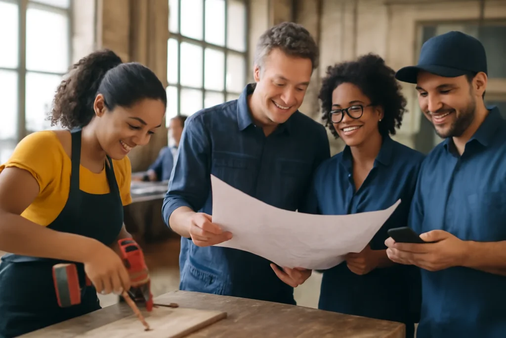 Equipe em ação em fotografia corporativa que destaca tendências para 2026