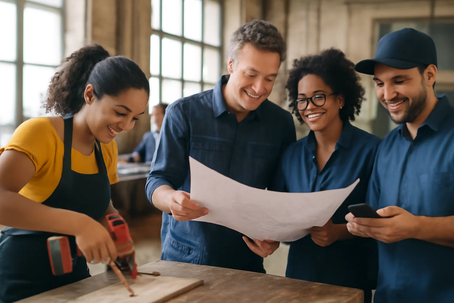 Equipe em ação em fotografia corporativa que destaca tendências para 2026