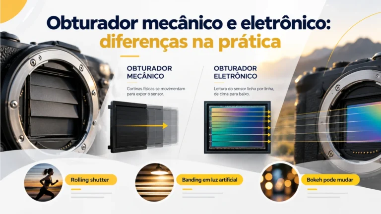 Obturador mecânico e eletrônico: diferenças na prática